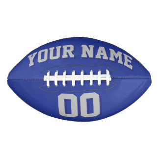 ROYAL BLUE SILVER GRAY AND NAVY Custom Football American Football