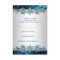 Royal Blue Silver Indian Peacock Wedding RSVP