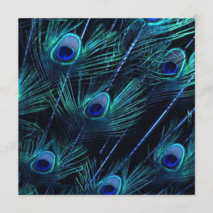 Royal Blue Silver Royal Indian Peacock Wedding Invitation