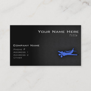 Royal Blue Small Plane Business Card