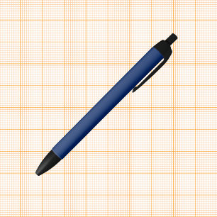Royal Blue Solid Colour Black Ink Pen