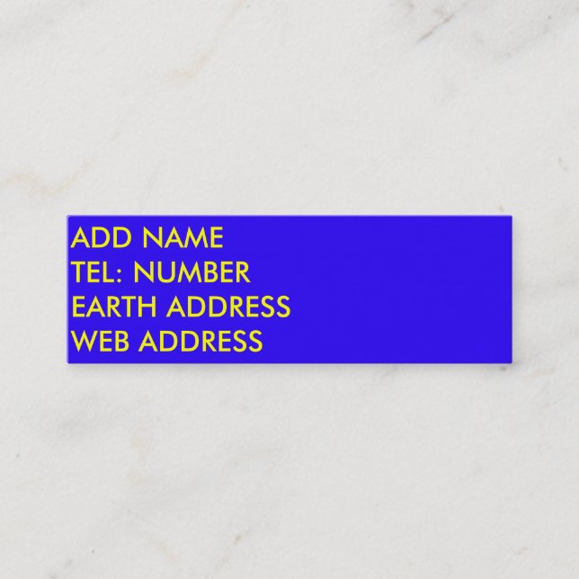 Royal Blue solid colour business card (Front)