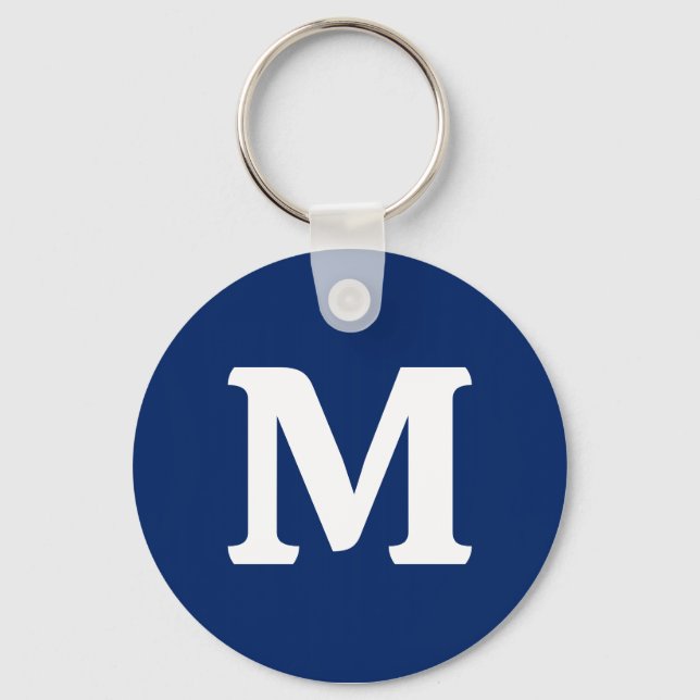 Royal Blue Solid Colour Key Ring (Front)