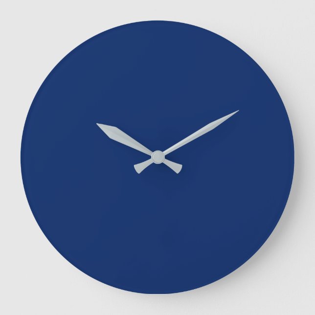 Royal Blue Solid Colour Large Clock (Front)