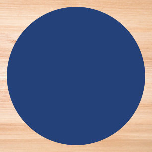 Royal Blue Solid Colour Round Paper Coaster