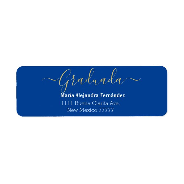 Royal Blue Spanish | Class Year Custom Return (Front)