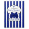 Royal Blue Striped Baby Shower Guest Book-