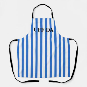 Royal Blue Striped Uff Da All-Over Print Apron