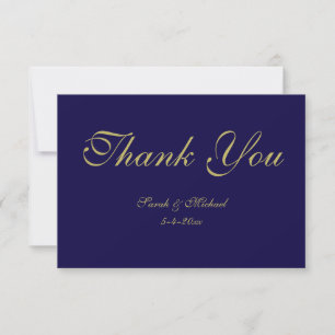 Royal Blue Thank You Card