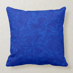 Royal Blue Tonal Abstract Swirled Background Cushion