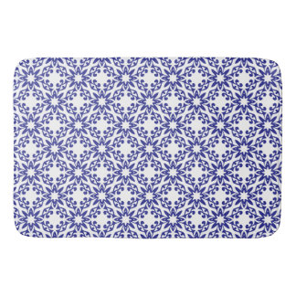 Royal Blue Trellis Bath Mat