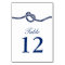 Royal Blue Tying the Knot Wedding Table Numbers