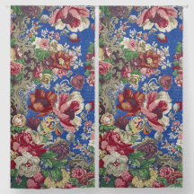 Royal Blue Victorian Rose Ornamental Pattern