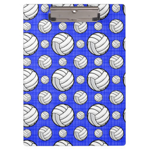 Royal Blue Volleyball Pattern Clipboard