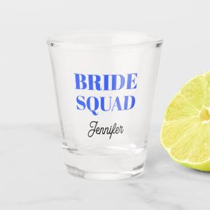 Royal Blue Wedding Bride Squad Personalized Shot Glass