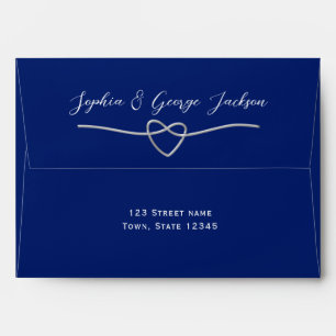 Royal Blue Wedding Envelope