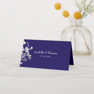 Royal Blue Wedding Place Card