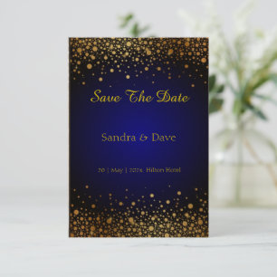 Royal Blue wedding Save the date invitation photo
