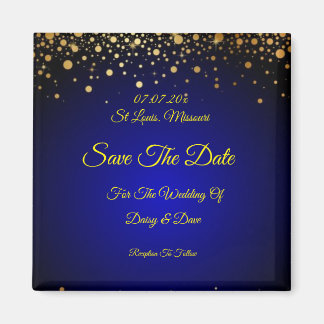 Royal Blue Wedding Save The Date Magnet