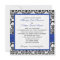 Royal Blue, White, Black Damask Wedding Invitation