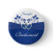 Royal Blue, White Floral Bridesmaid Pin
