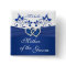 Royal Blue, White Floral Mother of the Groom Pin