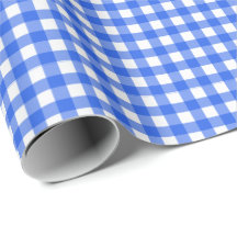 Royal Blue | White Gingham Wrapping Paper