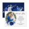 Royal Blue White Metallic Silver Floral Wedding