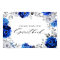 Royal Blue White Silver Floral Sign our Guestbook 