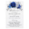 Royal Blue White Silver Floral Wedding Program