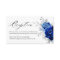 Royal Blue White Silver Floral Wedding Reception