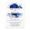 Royal Blue White Silver Metallic Floral Wedding In
