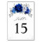 Royal Blue White Silver Metallic Floral Wedding Ta