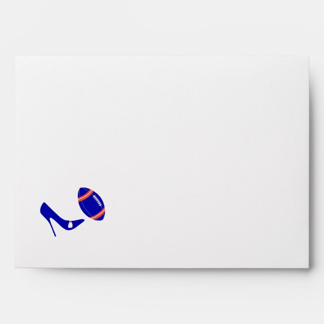 Royal Blue & White Wedding Invitation Envelope (Front)