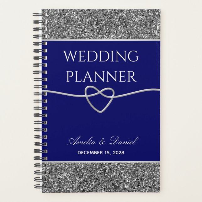 Royal Blue Winter Wedding Planner (Front)