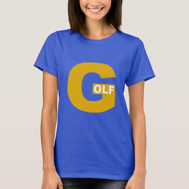Royal blue women's T-shirt DESIGN GOLF (Front)