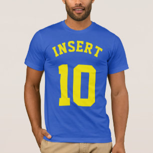 Royal Blue & Yellow Adults   Sports Jersey Design T-Shirt