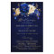 Royal Blue Yellow Gold Floral Wedding Program