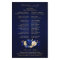 Royal Blue Yellow Gold Floral Wedding Program