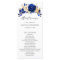 Royal Blue Yellow Gold Metallic Floral Wedding