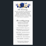Royal Blue Yellow Gold Metallic Floral Wedding Programme<br><div class="desc">Elegant royal blue gold theme wedding program featuring elegant bouquet of royal blue,  Navy,  gold,  yellow  colour rose flowers buds and eucalyptus leaves. Please contact me for any help in customisation or if you need any other product with this design.</div>