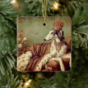 Royal Borzoi Christmas Ornament