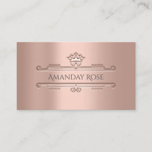 Royal Brand Name Rose Professional Crown Frame 3D Business Card