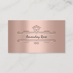Royal Brand Rose Professional Crown Frame Princess Business Card