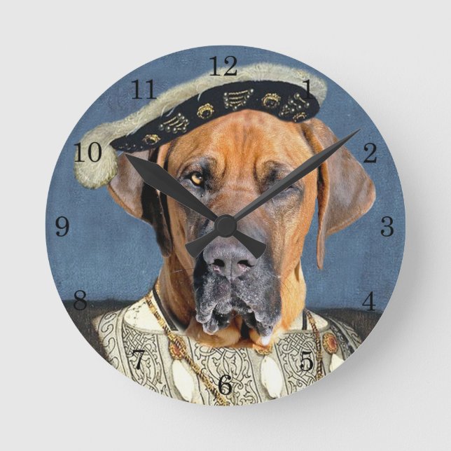 Royal Brazilian Mastiff Round Clock (Front)