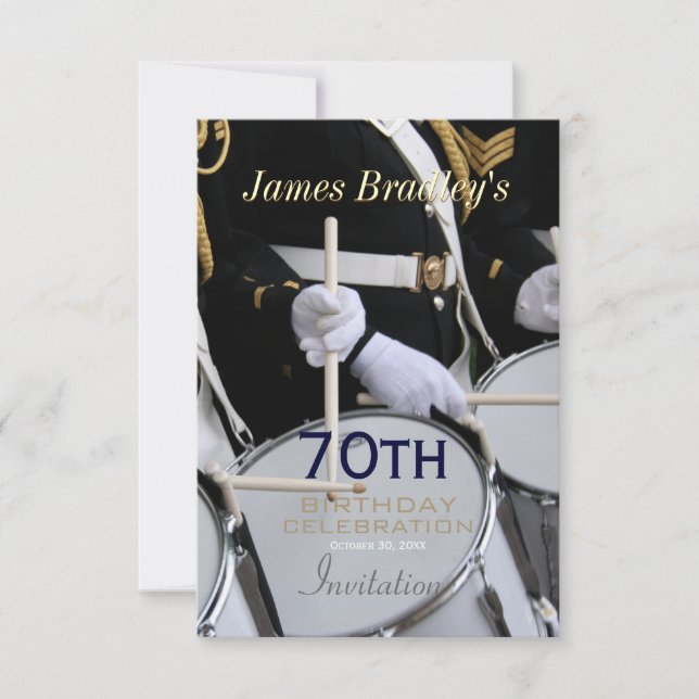 Royal British Band 70th Birthday Celebration Invitation (Front)