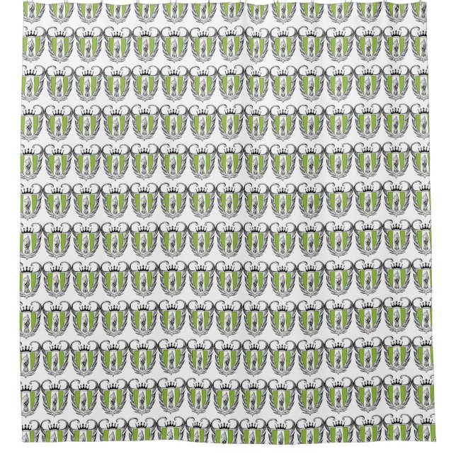 Royal Bull Terrier Shower Curtain (Front)