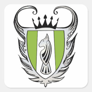 Royal Bull Terrier Square Sticker