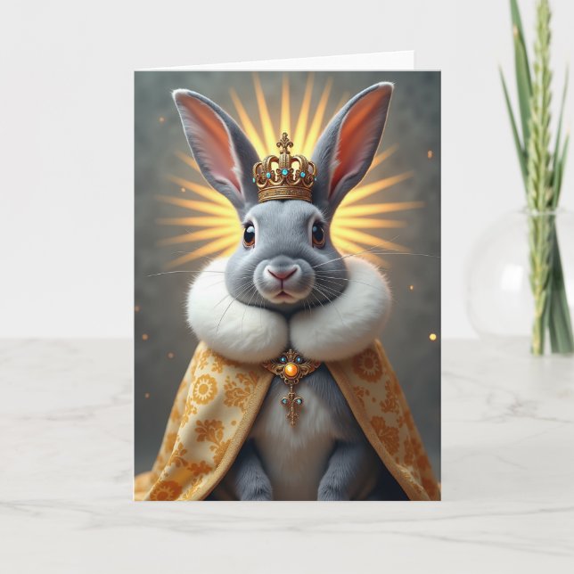 Royal Bunny Birthday Card (Front)