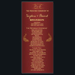 Royal Burgundy Gold Peacock Wedding Program Custom Programme<br><div class="desc">Unique Design featuring Royal Burgundy Gradient background and abstract Gold Sparkling Peacocks for your special wedding event. It will give an unique touch to your wedding style. Be different! Personalise with your own information. If you need to move the text, or change the size, font, or colour, click Customise It...</div>